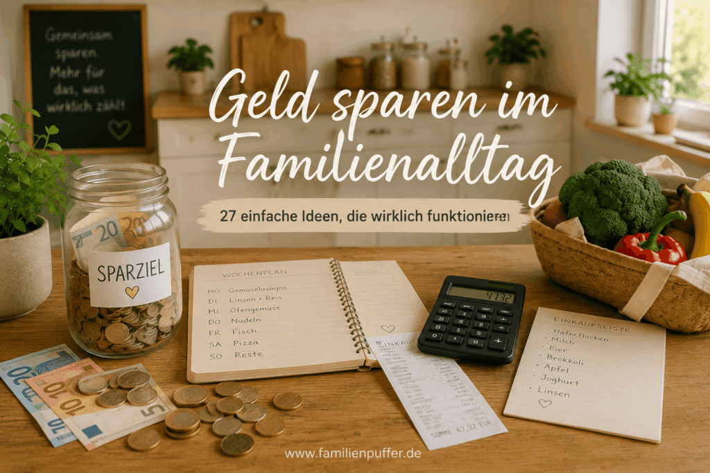 Geld sparen im Alltag als Familie