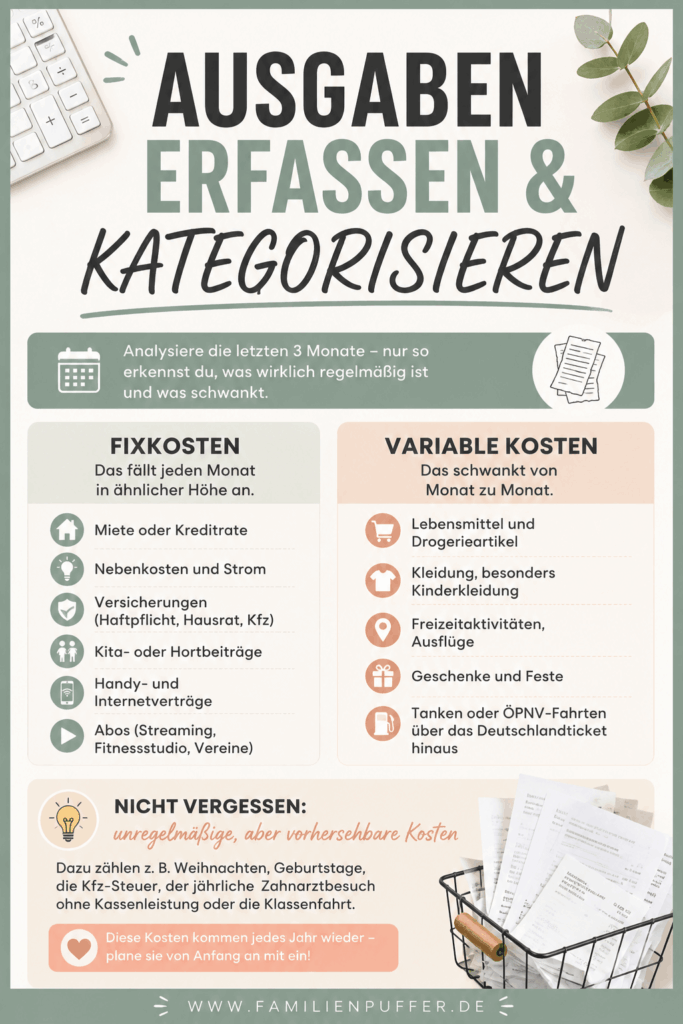 Familienbudget erstellen
